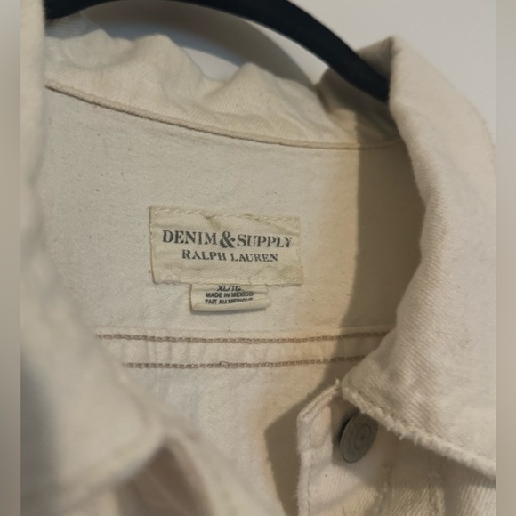 Ralph Lauren Cream Distressed Jean Jacket - Picture 4 of 4